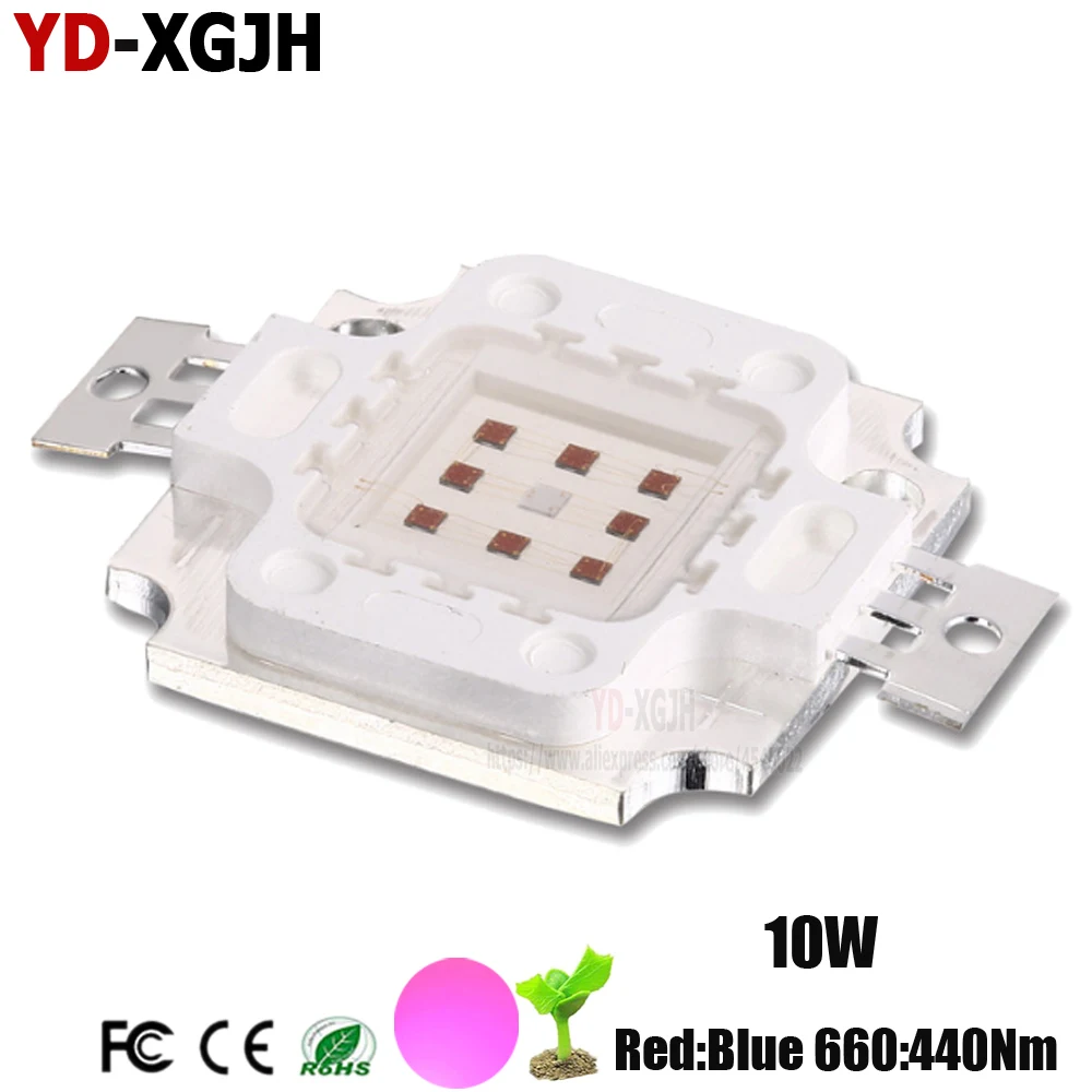 High power LED Grow Light COB SMD 10W For Red and blue ratio 8:1/7:2 440nm+660nm Diode Lamp Bulb Indoor Plant Vegetables
High power LED Grow Light COB SMD 10W For Red and blue ratio 8:1/7:2 440nm+660nm Diode Lamp Bulb Indoor Plant Vegetables
