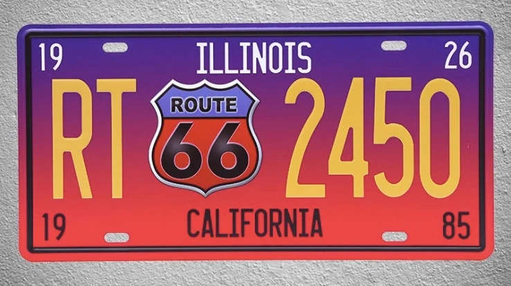 1 шт. Route 66 California Illinois автомобильные номерные знаки оловянные бруссель настенная
