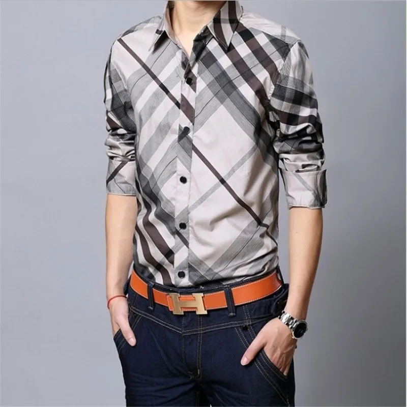 Spring Autumn Male Long Sleeve Slim Fit Shirt Overhemd Casual Social Male Plus Size Stripe with Collar Hot Sale Fashion Shirt
Spring Autumn Male Long Sleeve Slim Fit Shirt Overhemd Casual Social Male Plus Size Stripe with Collar Hot Sale Fashion Shirt