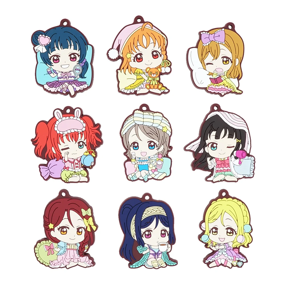 Love Live Sunshine Aqours Anime Yoshiko Chika Hanamaru Ruby You Dia Riko Kanan Mari Pajamas Party Rubber Keychain
Love Live Sunshine Aqours Anime Yoshiko Chika Hanamaru Ruby You Dia Riko Kanan Mari Pajamas Party Rubber Keychain