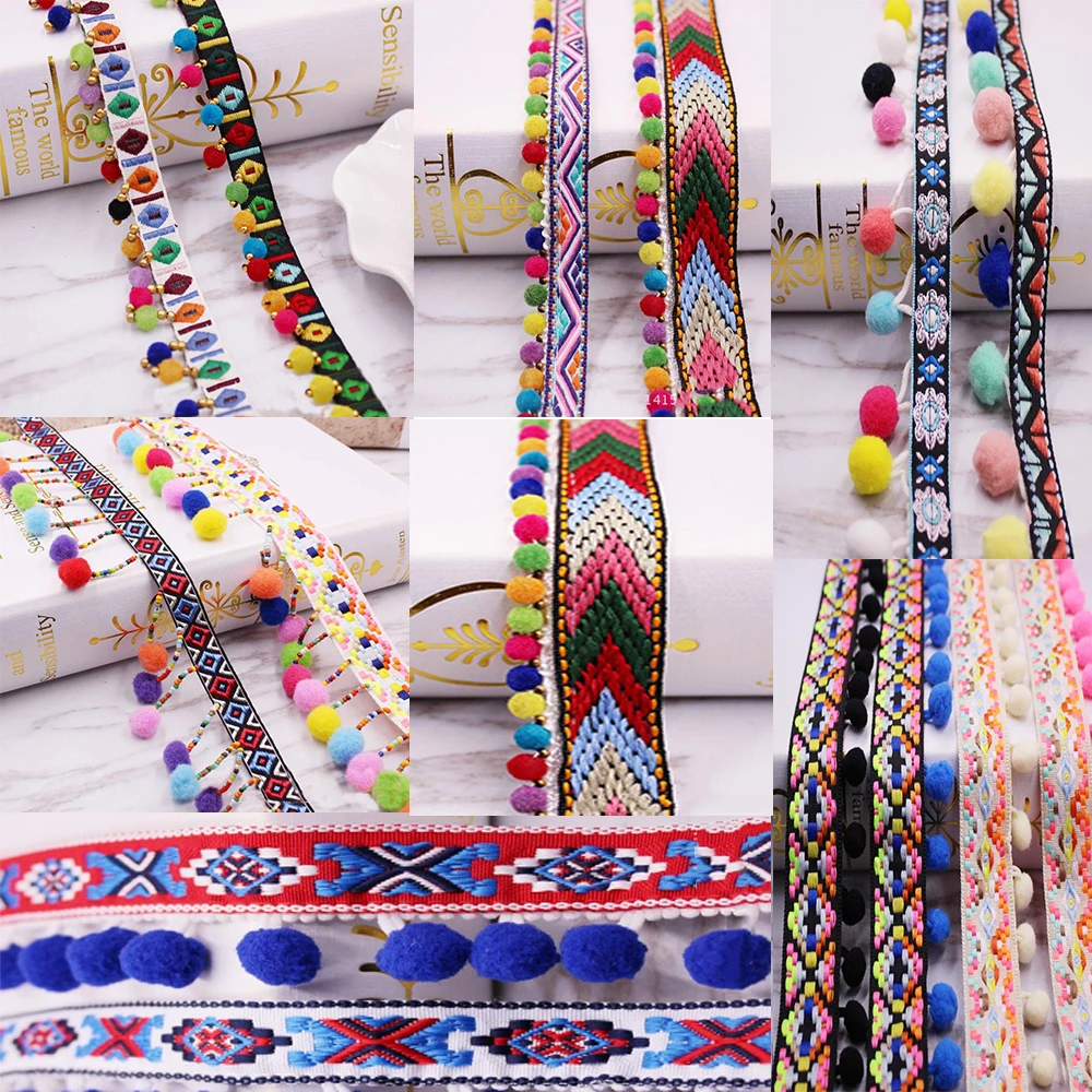 Pom Pom Trim Lace Fabric Sewing Accessories Pompoms Trim tassel Ball Fringes Ribbon Sewing Lace For DIY Material Craft Apparel
Pom Pom Trim Lace Fabric Sewing Accessories Pompoms Trim tassel Ball Fringes Ribbon Sewing Lace For DIY Material Craft Apparel