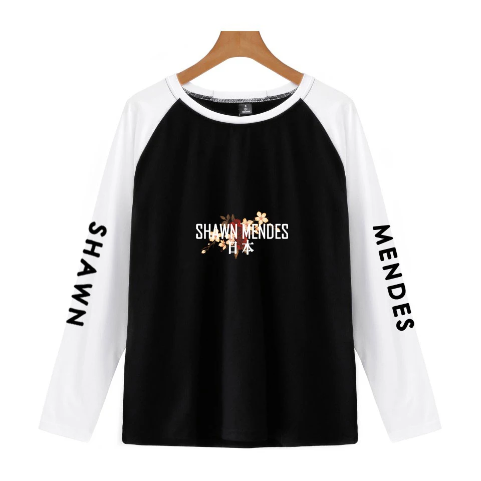 SHAWN MENDES Hip Hop Raglan Tee Shirts Long Sleeve Tshirt Women Pullover Streetwear Casual T-shirt Women
SHAWN MENDES Hip Hop Raglan Tee Shirts Long Sleeve Tshirt Women Pullover Streetwear Casual T-shirt Women
