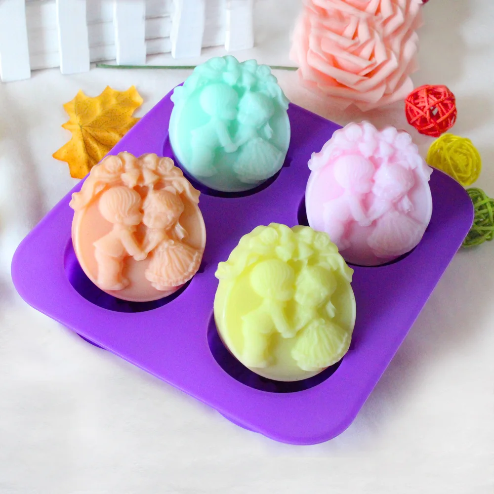 Handmade silicone Soap mold round 3d angel Love Boy Girl Molds for soap making DIY Wedding Gift Mould
Handmade silicone Soap mold round 3d angel Love Boy Girl Molds for soap making DIY Wedding Gift Mould