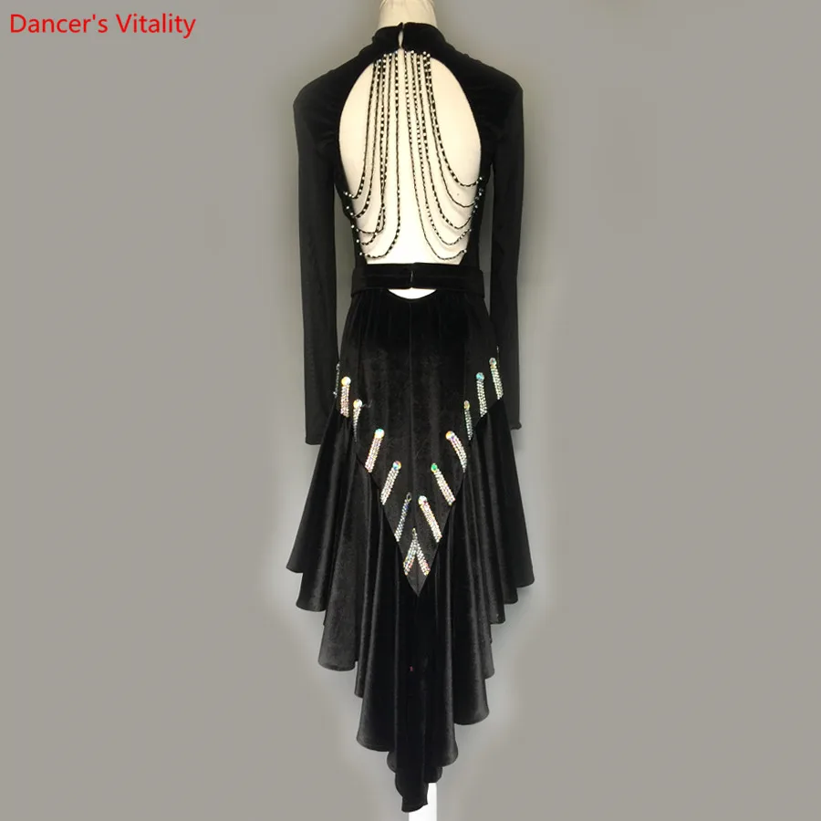 2018 NEW Custom Made Latin Dance Long sleeve Costume Sexy Latin Dance Dress For Women Latin Dance Competition Diamond Dresses
2018 NEW Custom Made Latin Dance Long sleeve Costume Sexy Latin Dance Dress For Women Latin Dance Competition Diamond Dresses