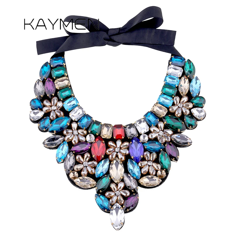 KAYMEN Handmade Crystals Statement Chokers Necklace for Women Party Wedding Prom Jewelry Chunky Bib Pendant Multicolor Color
KAYMEN Handmade Crystals Statement Chokers Necklace for Women Party Wedding Prom Jewelry Chunky Bib Pendant Multicolor Color