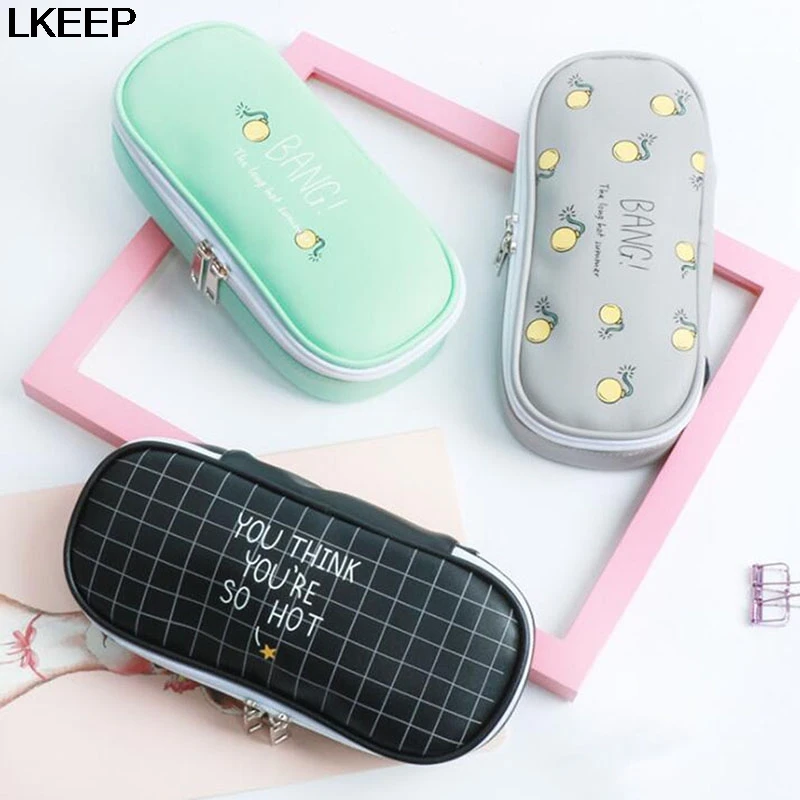 Candy Color Cute Cartoon Fruit Printed Pencil Bags High Capacity Cosmetic Bag Multifunction Cases Women Make Up Bag
Candy Color Cute Cartoon Fruit Printed Pencil Bags High Capacity Cosmetic Bag Multifunction Cases Women Make Up Bag