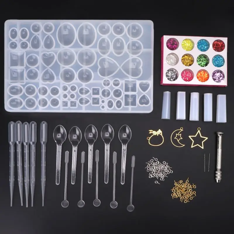 Resin Casting Molds Epoxy Handicraft Kit Silicone Mold Making Jewelry Gem Pendant Clasp Mould Craft DIY Set
Resin Casting Molds Epoxy Handicraft Kit Silicone Mold Making Jewelry Gem Pendant Clasp Mould Craft DIY Set