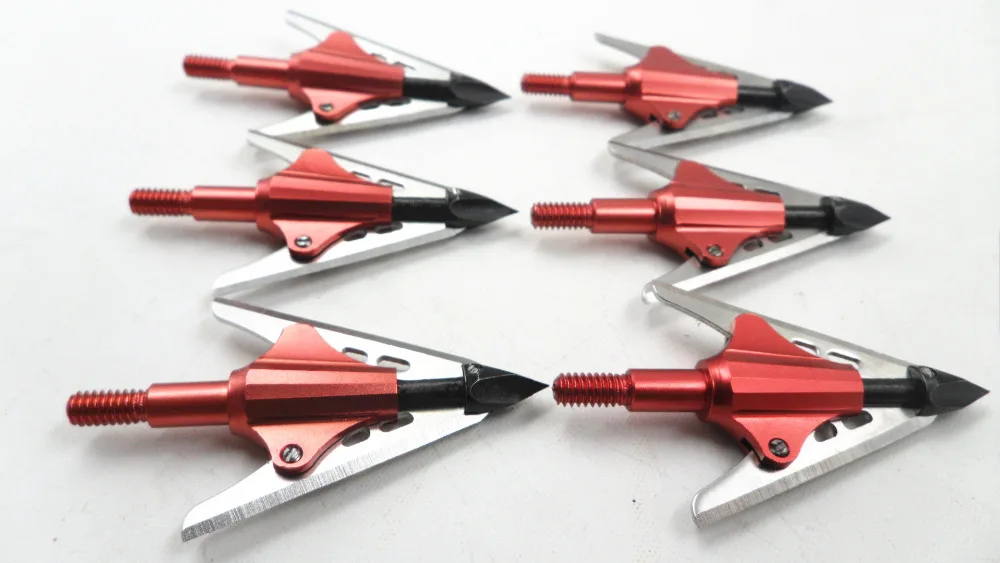6Pcs Red Broadheads Archery Arrowhead with 2 Blades 100 grain for Compound Bow/Crossbow Hunting
6Pcs Red Broadheads Archery Arrowhead with 2 Blades 100 grain for Compound Bow/Crossbow Hunting