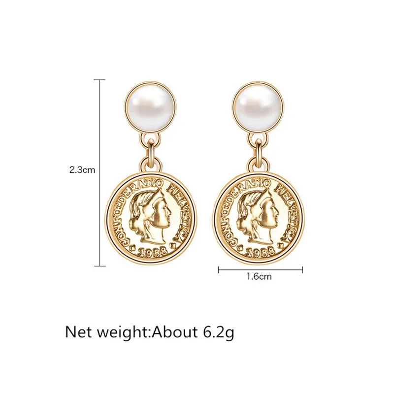 LEADERBEADS 2019 New Gold Alloy Baroque Head Coin Earrings Imitation Pearl Drop Earrings for Birthday Gift Party Jewelry
LEADERBEADS 2019 New Gold Alloy Baroque Head Coin Earrings Imitation Pearl Drop Earrings for Birthday Gift Party Jewelry