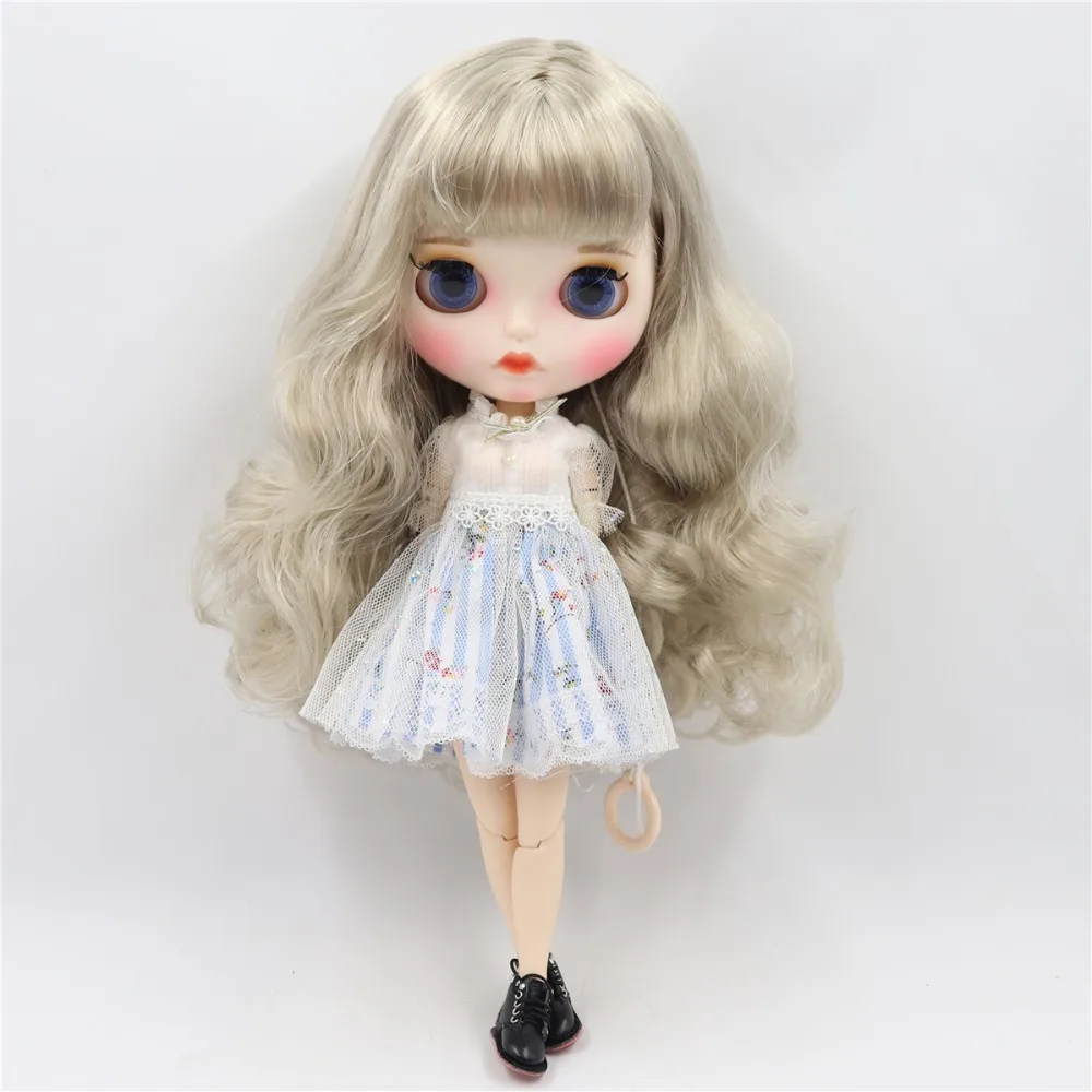 ICY DBS Blyth doll 1/6 bjd white skin joint body gray silver hair matte face Carved lips with eyebrow custom doll 30cm
ICY DBS Blyth doll 1/6 bjd white skin joint body gray silver hair matte face Carved lips with eyebrow custom doll 30cm