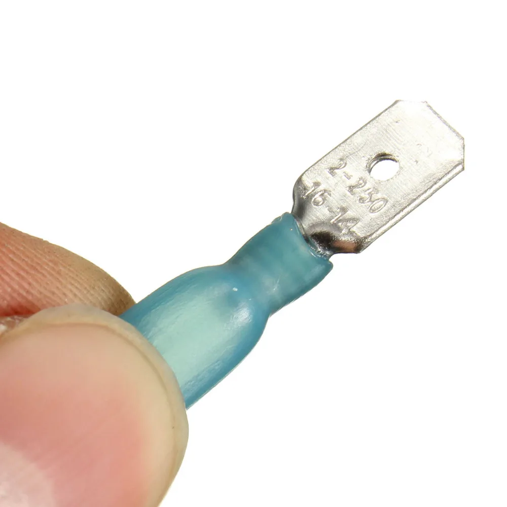 10 шт./лот 6 3 мм синие обжимные клеммы штекерный разъем 1 5-2 5 16-14AWG | Обустройство