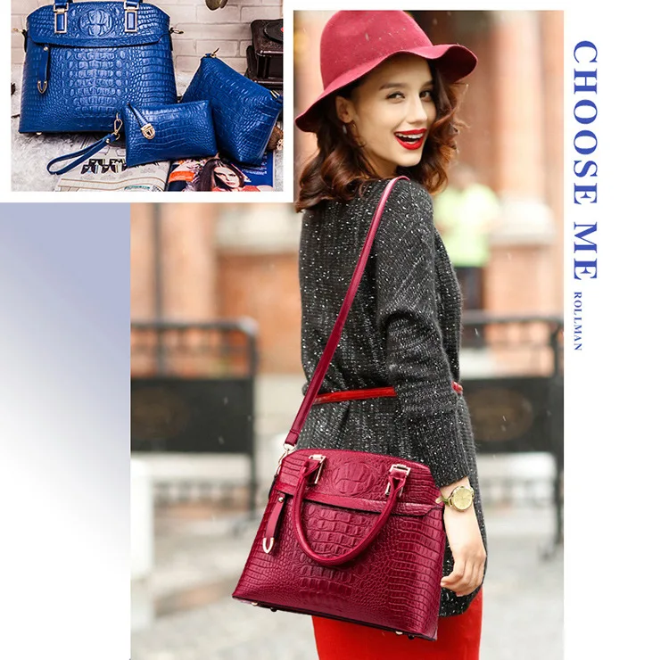 3 Pcs Women Handbags New Fashion Alligator Design Pu Leather Lady Shoulder Bags Female Girl Brand Luxury Crossbody Composite Bag
3 Pcs Women Handbags New Fashion Alligator Design Pu Leather Lady Shoulder Bags Female Girl Brand Luxury Crossbody Composite Bag