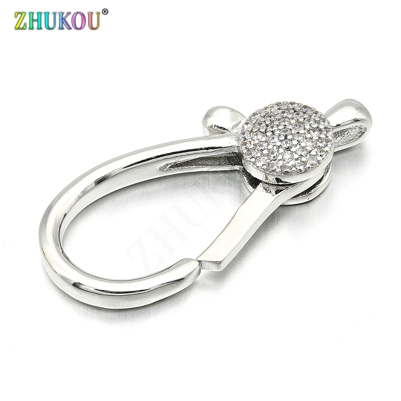 18*36mm Brass Cubic Zirconia Lobster Clasps Hooks for Diy Jewelry Findings Accessories, Mixed Color, Hole: 2.5mm, Model: VK52
18*36mm Brass Cubic Zirconia Lobster Clasps Hooks for Diy Jewelry Findings Accessories, Mixed Color, Hole: 2.5mm, Model: VK52