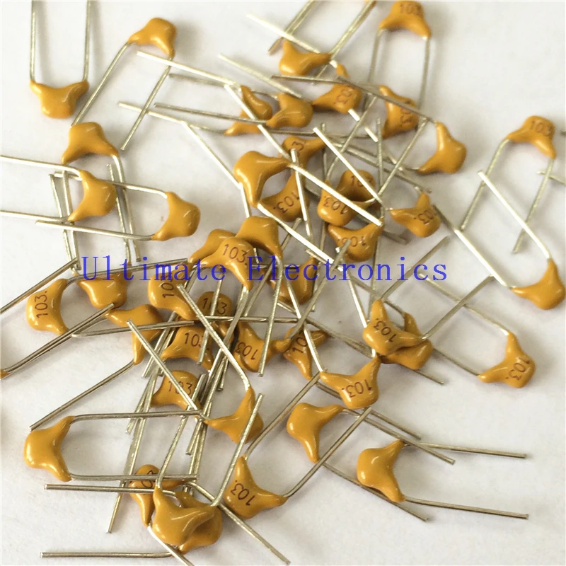 100 шт./лот многослойный керамический конденсатор 103 50 в 10nF м P = 5 08 мм|ceramic capacitor