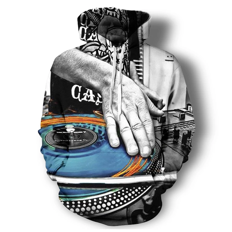 Толстовка с капюшоном в стиле хип-хоп 3d рисунком | Мужская одежда