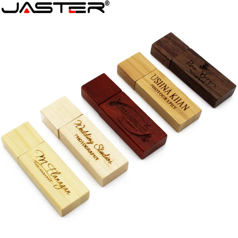 USB флеш накопитель JASTER (1 шт. с бесплатным логотипом) деревянная коробка лазерной