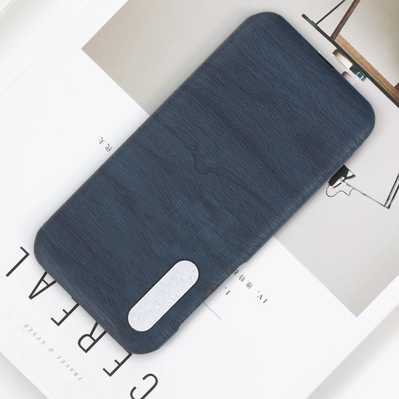 Wood grain PU Leather Phone Case For Xiaomi Mi CC9 Soft Silicone Gel Back Shell |