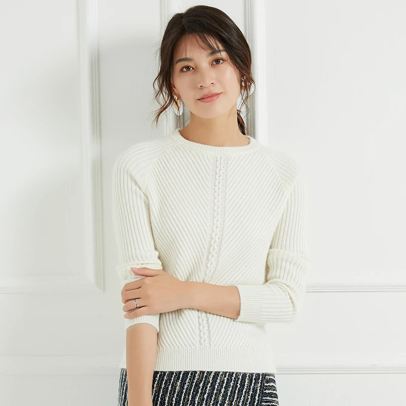 New Autumn and Winter Fashion O Collar Women's Sweater Slim Retro Head Diagonal Stripes Bottoming Shirt
New Autumn and Winter Fashion O Collar Women's Sweater Slim Retro Head Diagonal Stripes Bottoming Shirt