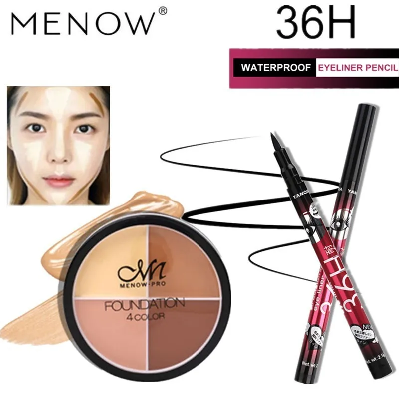 Make Up Set Waterproof Four-color Concealer And Hot Sale Long Lasting Eyeliner Cosmetic Combination Drop Ship MENOW Makeup Set
Make Up Set Waterproof Four-color Concealer And Hot Sale Long Lasting Eyeliner Cosmetic Combination Drop Ship MENOW Makeup Set