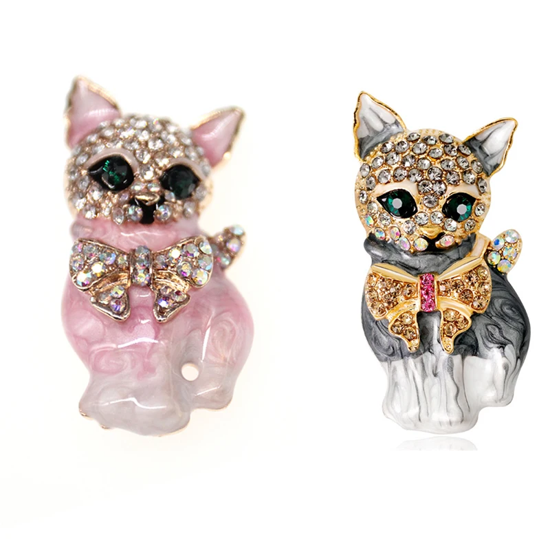 50pcs/lot Wholesale gold enamel rhinestone cute kitty cat animal brooch pin/lapel pin for gift/wedding
50pcs/lot Wholesale gold enamel rhinestone cute kitty cat animal brooch pin/lapel pin for gift/wedding