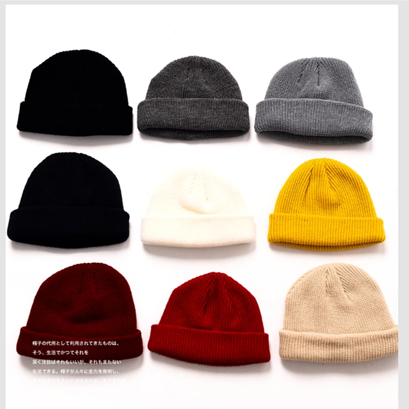 2019 Зима Весна Новый сплошной повседневное Skullies & Beanies вязаная шапка с дыни кожи