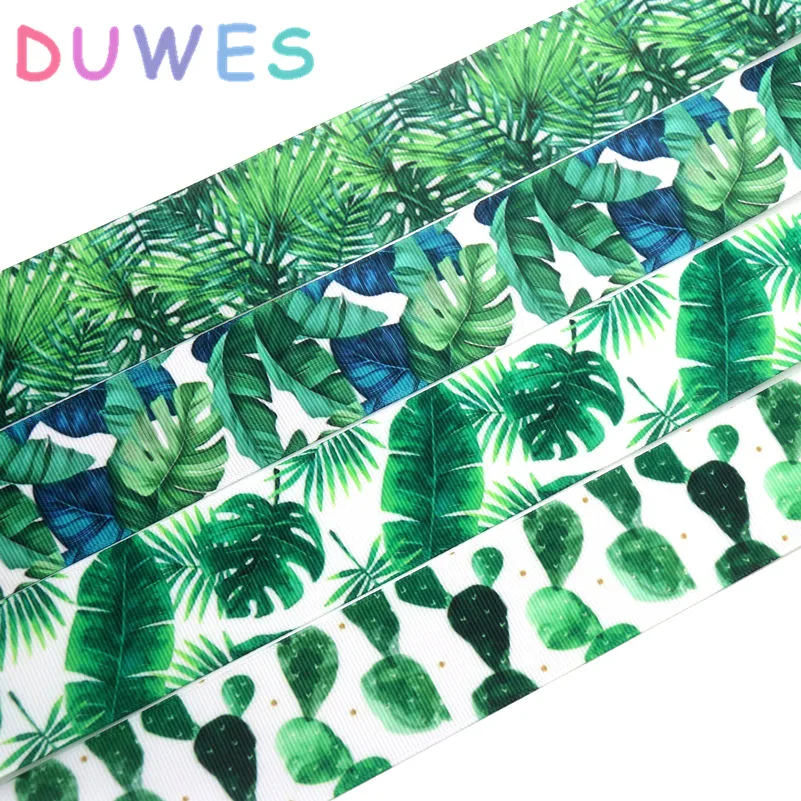 DUWES 1.5'' 50yards tropical leaf cactus printed grosgrain Ribbon Accessory hairbow headwear decoration Wholesale OEM 38mm D916
DUWES 1.5'' 50yards tropical leaf cactus printed grosgrain Ribbon Accessory hairbow headwear decoration Wholesale OEM 38mm D916