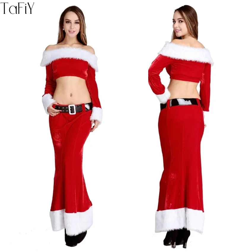 TaFiY Sexy Christmas Costume for Women Red Christmas Costume Long Sleeve Sexy Costume for Christmas Top+Skirt+Belt 3pcs set
TaFiY Sexy Christmas Costume for Women Red Christmas Costume Long Sleeve Sexy Costume for Christmas Top+Skirt+Belt 3pcs set