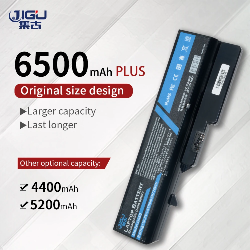 

JIGU Black 6Cells Laptop Battery For Lenovo B470 G460A G460L G560 IdeaPad G460 G560 V360 V370 V470 Z460 Z465 Z560 Z565