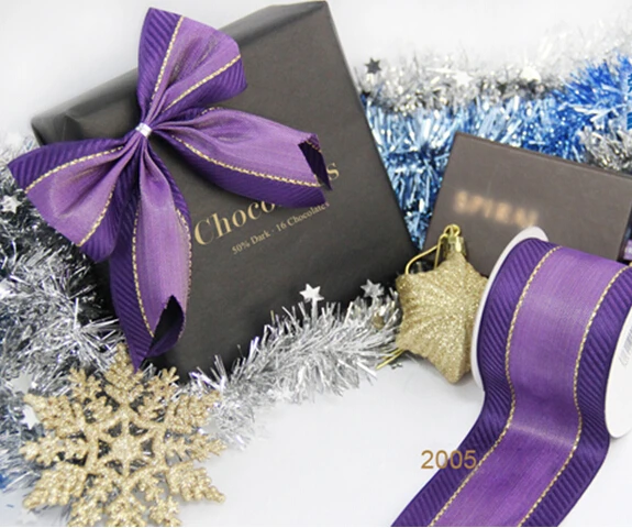 N2005 63mm Christmas purple satin ribbon gift packaging wired edge ribbon 25yards roll
N2005 63mm Christmas purple satin ribbon gift packaging wired edge ribbon 25yards roll