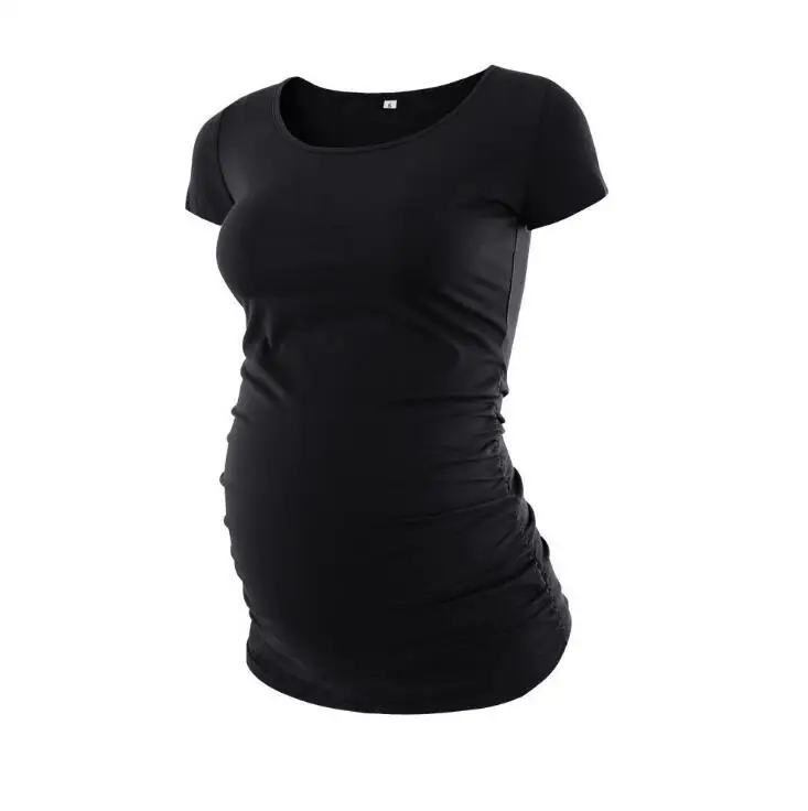 Women's Maternity Classic Side Ruched T-Shirt Tops Mama Pregnancy Clothes solid color summer maternity casual tops woman clothes
Women's Maternity Classic Side Ruched T-Shirt Tops Mama Pregnancy Clothes solid color summer maternity casual tops woman clothes