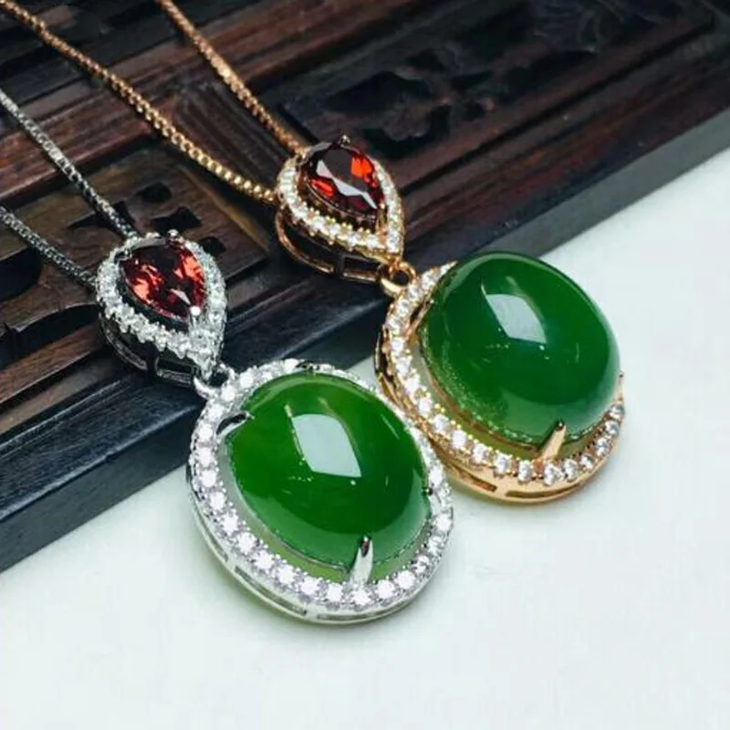 925 Silver Charms Pendant Natural Jasper Hand Made Fashion Blessing Lucky Necklace Jade Jewelry
925 Silver Charms Pendant Natural Jasper Hand Made Fashion Blessing Lucky Necklace Jade Jewelry