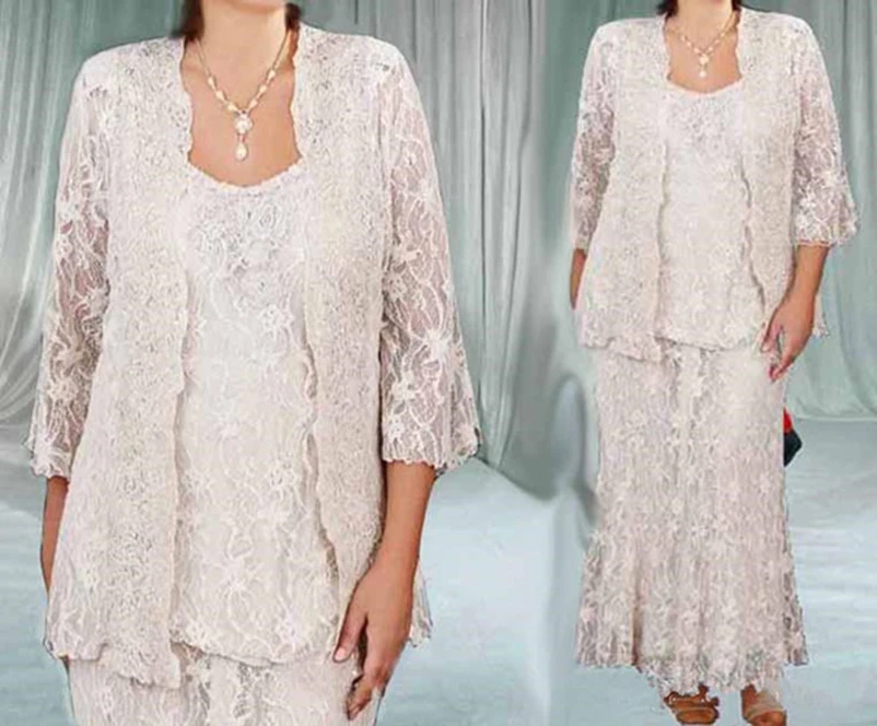 Elegant Ankle Length Lace Mother Of The Bride Dresses Sheath Mother's Formal Gowns Plus Size Mom Groom Dress Suit Plus Size
Elegant Ankle Length Lace Mother Of The Bride Dresses Sheath Mother's Formal Gowns Plus Size Mom Groom Dress Suit Plus Size