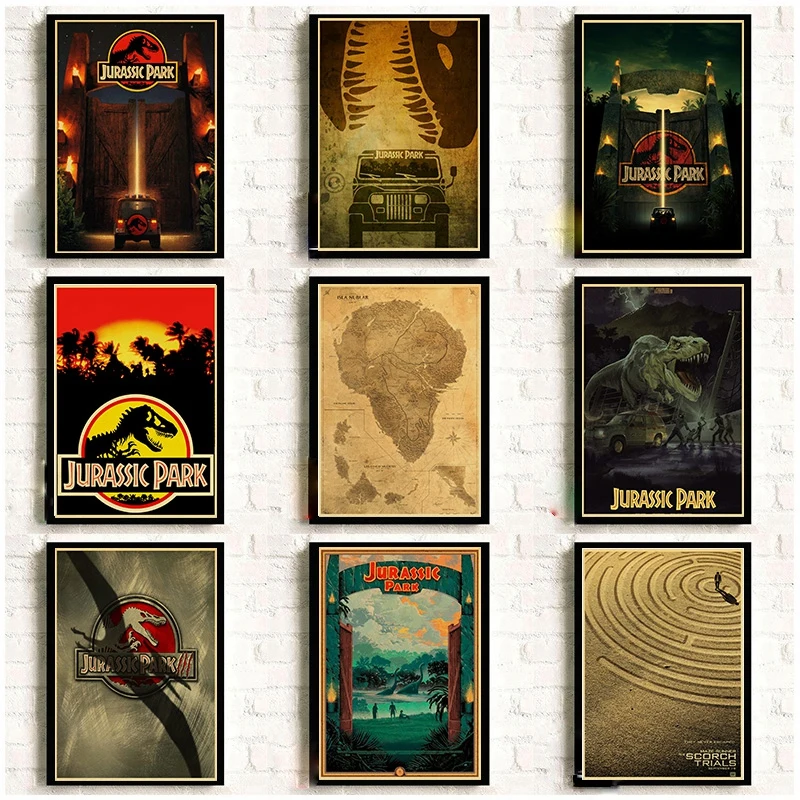 Jurassic Park Movie Posters Retro Style Wall Painting Kraft Paper Printed Home Room Decoration Wall Art Wall sticker
Jurassic Park Movie Posters Retro Style Wall Painting Kraft Paper Printed Home Room Decoration Wall Art Wall sticker