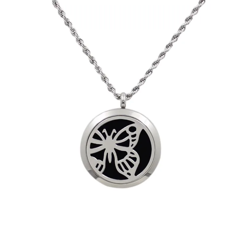 3Style Butterfly 30MM Bamboo Essential Oil Locket Necklace Pendant Stainless Steel Aromatherapy Locket Pendant With Free Pad
3Style Butterfly 30MM Bamboo Essential Oil Locket Necklace Pendant Stainless Steel Aromatherapy Locket Pendant With Free Pad