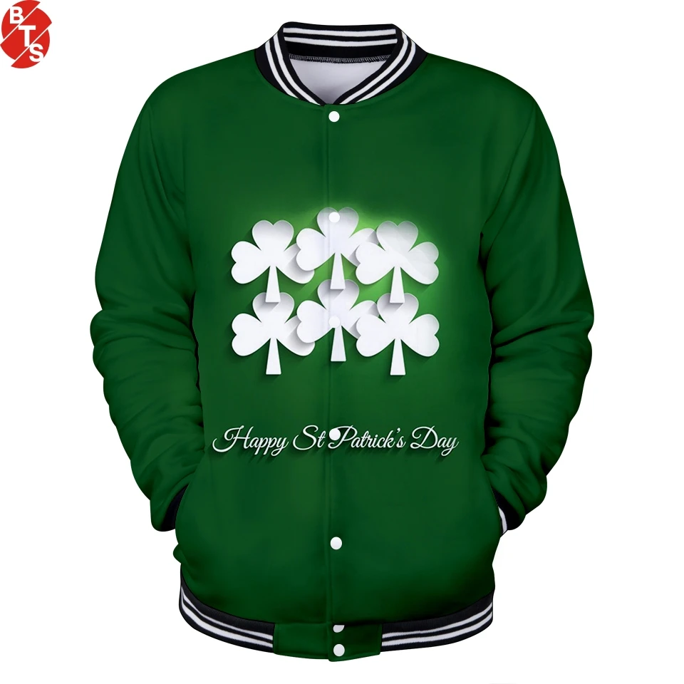 St. Patrick's Day 3D Printed Baseball Jackets Women/Men Fashion Long Sleeve Jackets 2019 Hot Sale Casual Streetwear Clothes
St. Patrick's Day 3D Printed Baseball Jackets Women/Men Fashion Long Sleeve Jackets 2019 Hot Sale Casual Streetwear Clothes
