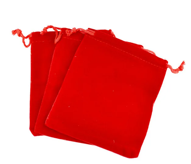 

7*9 см 200 шт Красный бархат Сумки для ювелирных изделий кошелек; Подарочная сумочка пакет с затягивающий шнурок сумка для свадьбы/и ожерелий Diy, иных Женская фланелевая Дисплей