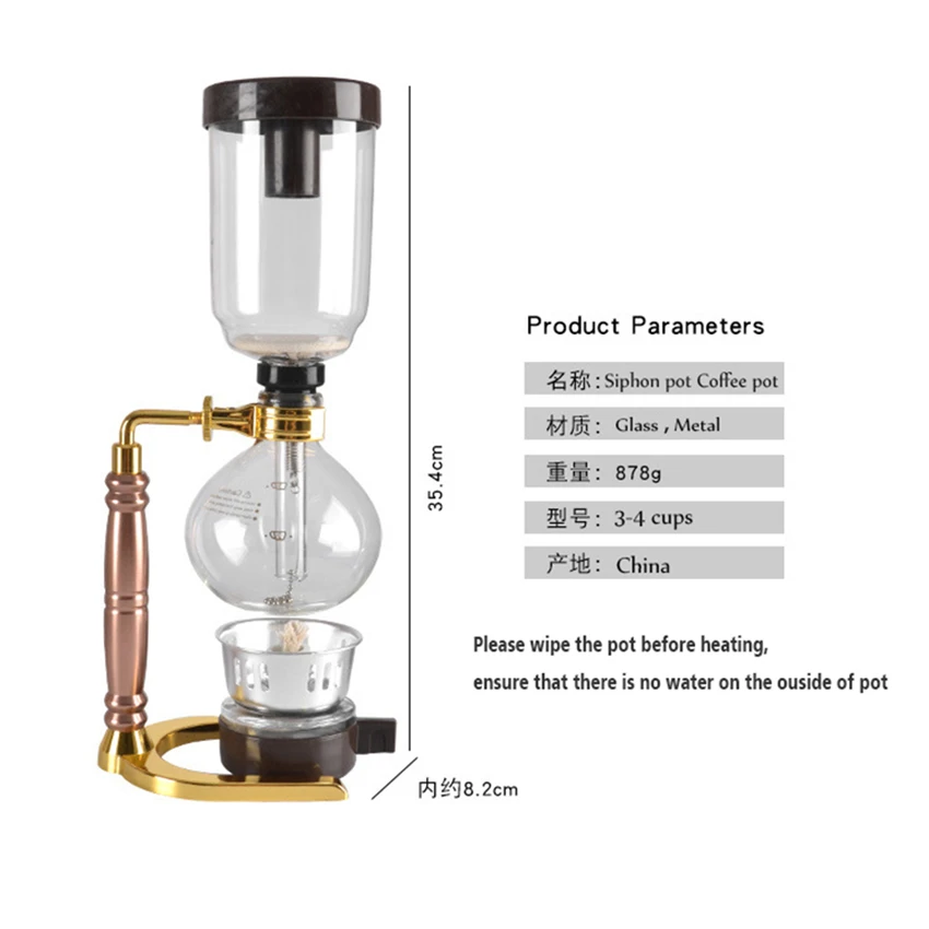 Siphon Pot Coffee Pot Set Filter Household Siphon Type Heat-resistant Glass Pot Manual Cafe Machine Tools Espresso Accessories
Siphon Pot Coffee Pot Set Filter Household Siphon Type Heat-resistant Glass Pot Manual Cafe Machine Tools Espresso Accessories