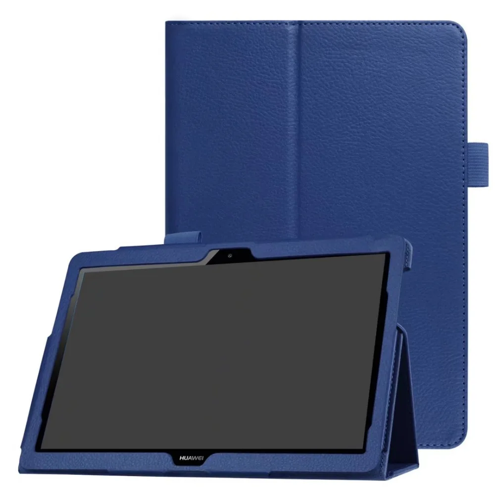 MediaPad T3 10 личи зерна искусственная кожа Стенд флип чехол для Huawei ags l09 l03 9.6''