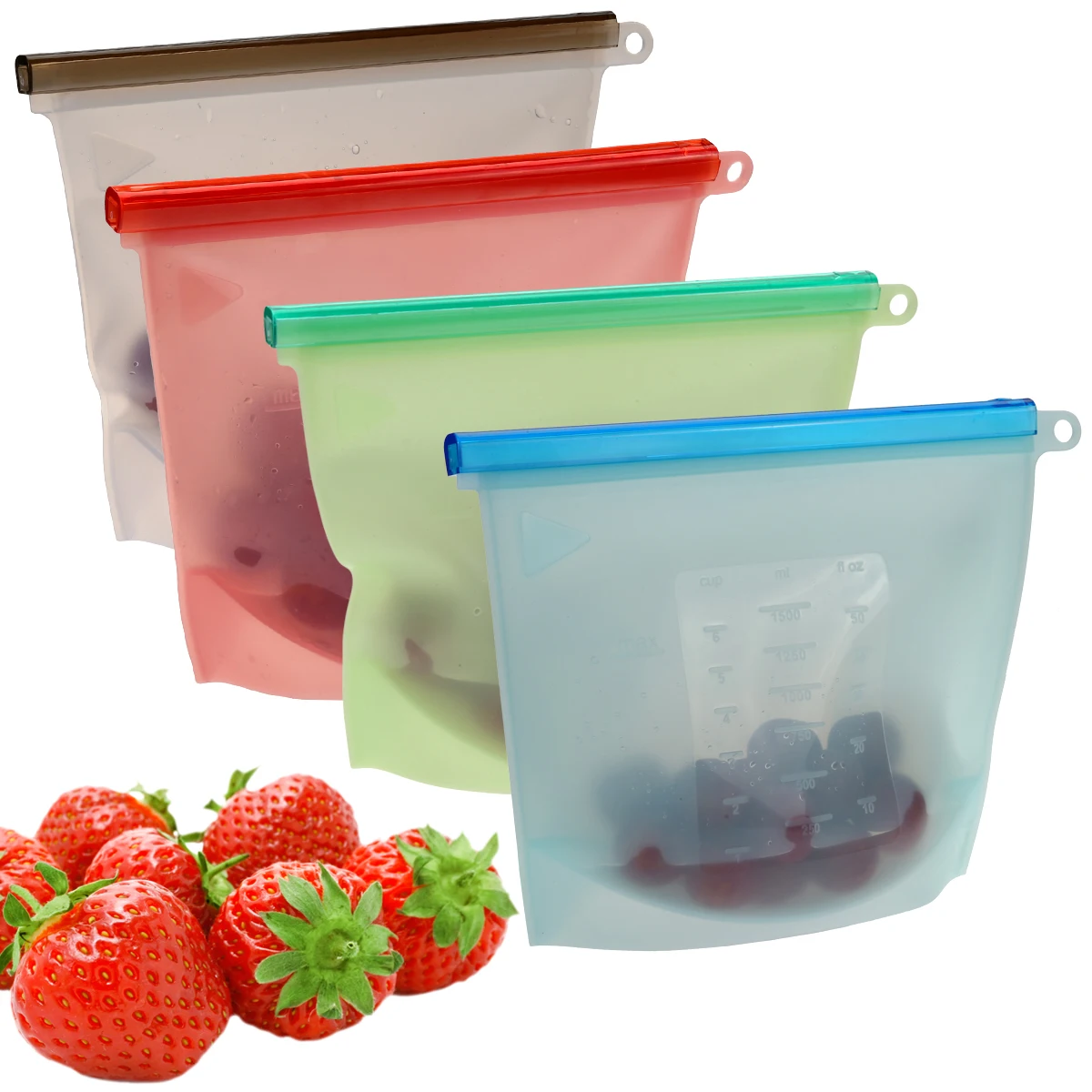 4 Reusable Silicone Food Bags-for Kitchen Storage,Meal Prep,Milk-Ziplock Air-Tight Seal-Freezer Microwave Oven Safe-BPA Free
4 Reusable Silicone Food Bags-for Kitchen Storage,Meal Prep,Milk-Ziplock Air-Tight Seal-Freezer Microwave Oven Safe-BPA Free