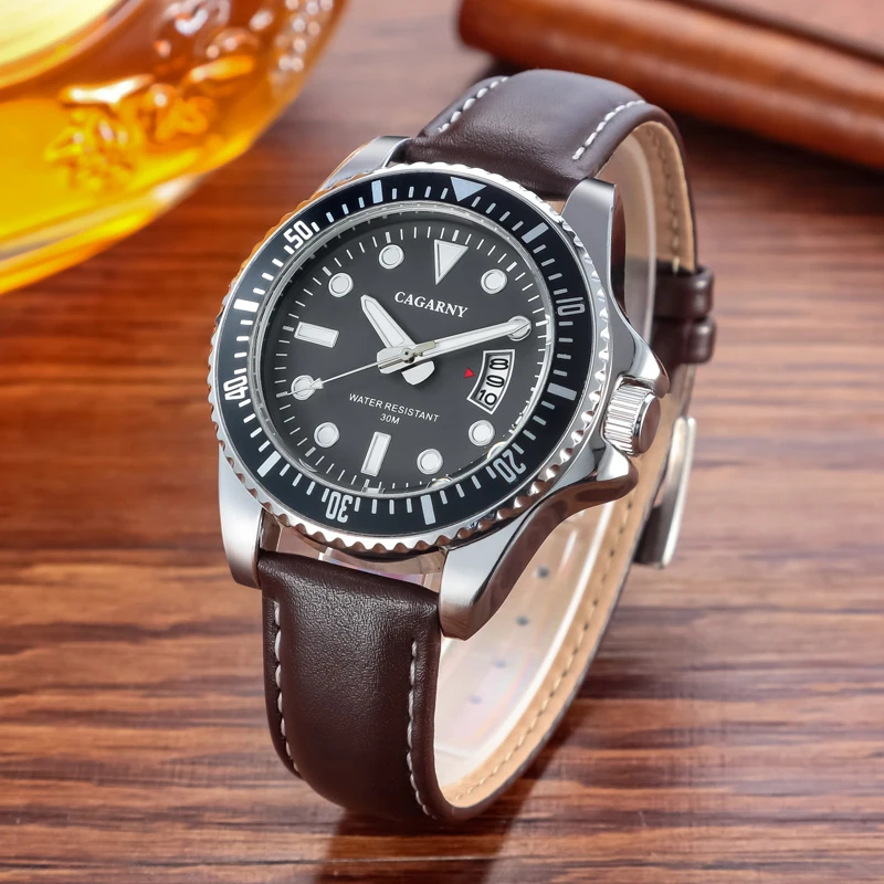Relogio masculino High Quality CAGARNY Men's Fashion Sports Automatic Date Quartz Watch Leather Sports Classic Clock Business
Relogio masculino High Quality CAGARNY Men's Fashion Sports Automatic Date Quartz Watch Leather Sports Classic Clock Business