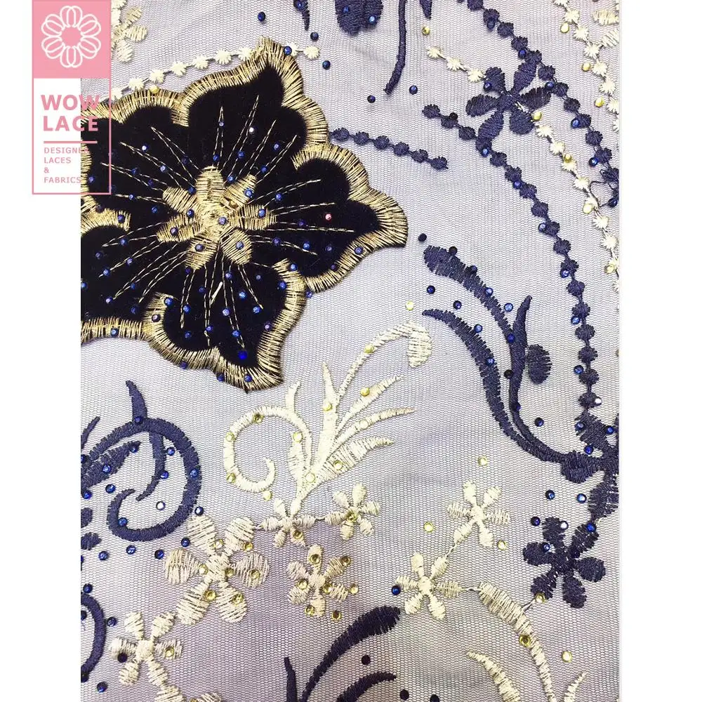 French Royal Blue Color Special Embroidered Lace Fabrics With Stones Indian Women Prom Dresses Wedding Guipure Laces Material
French Royal Blue Color Special Embroidered Lace Fabrics With Stones Indian Women Prom Dresses Wedding Guipure Laces Material