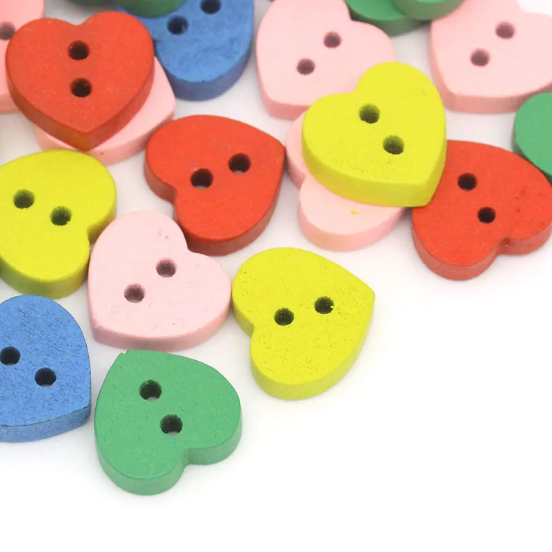 50Pcs Mixed Colors Love Heart Wood Sewing Buttons 2 Holes Wooden Ornaments Scrapbook Findings 11x12mm
50Pcs Mixed Colors Love Heart Wood Sewing Buttons 2 Holes Wooden Ornaments Scrapbook Findings 11x12mm