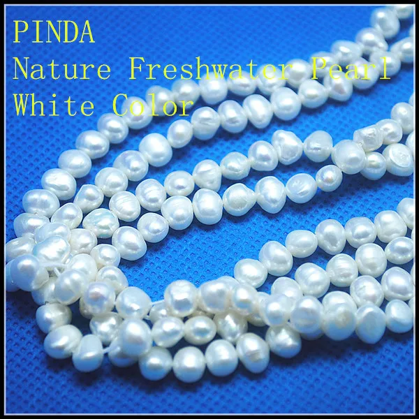 

Baroque Cultured Freshwater Pearl Beads Natural Color White golden purple 5-6mm hole 0.8mm 14.5" length 2 strands/ lot Grade AA