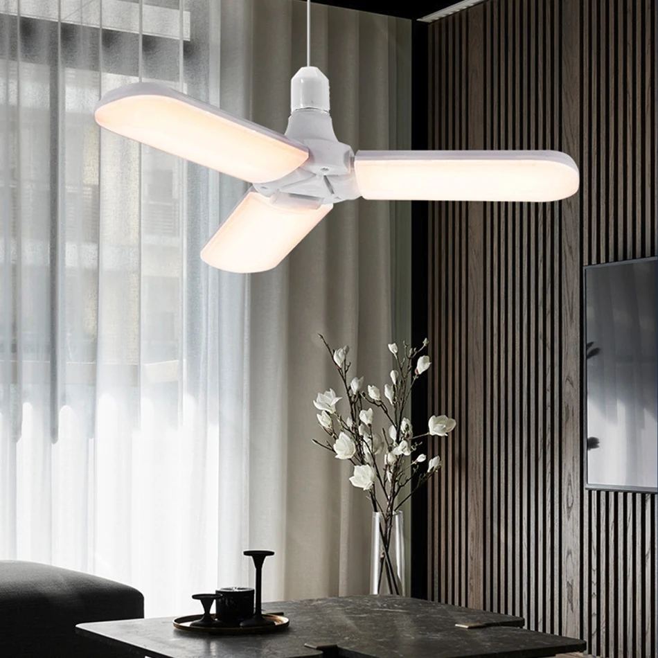 New LED Bulb Super Bright Foldable Fan Blade Pendant Lights 360 Degrees Angle Adjustable Ceiling Lamp Home Energy Saving Lights
New LED Bulb Super Bright Foldable Fan Blade Pendant Lights 360 Degrees Angle Adjustable Ceiling Lamp Home Energy Saving Lights