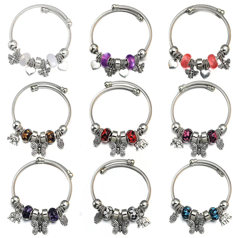 Butterfly Owl Elephant Beaded Bracelet Jewelry 6 Colour Adjustable Charm Bracelet Bangles Fashion Women Accessories Gift Jewelry
Butterfly Owl Elephant Beaded Bracelet Jewelry 6 Colour Adjustable Charm Bracelet Bangles Fashion Women Accessories Gift Jewelry