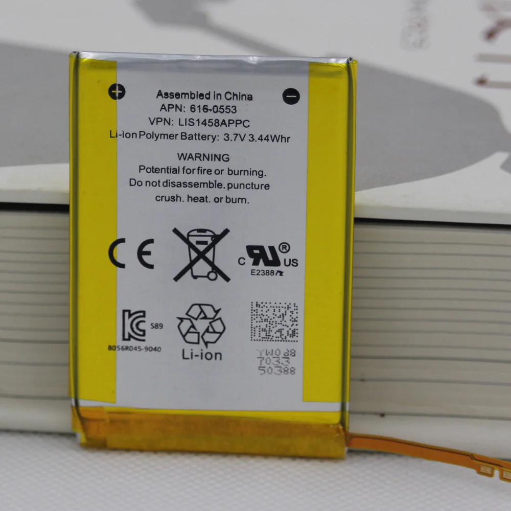 20pcs/lot 930mAh 616-0553 / LIS1458APPC Internal Li-Polymer Replacement Battery For iPod Touch 4th Generation 4 4g
20pcs/lot 930mAh 616-0553 / LIS1458APPC Internal Li-Polymer Replacement Battery For iPod Touch 4th Generation 4 4g