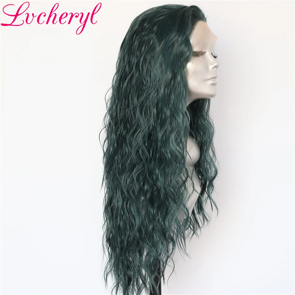 Lvcheryl Hand Tied Teal Green Natural Water Wave Hair wigs Heat Resistant Hair Glueless Synthetic Lace Front Wigs for Women
Lvcheryl Hand Tied Teal Green Natural Water Wave Hair wigs Heat Resistant Hair Glueless Synthetic Lace Front Wigs for Women
