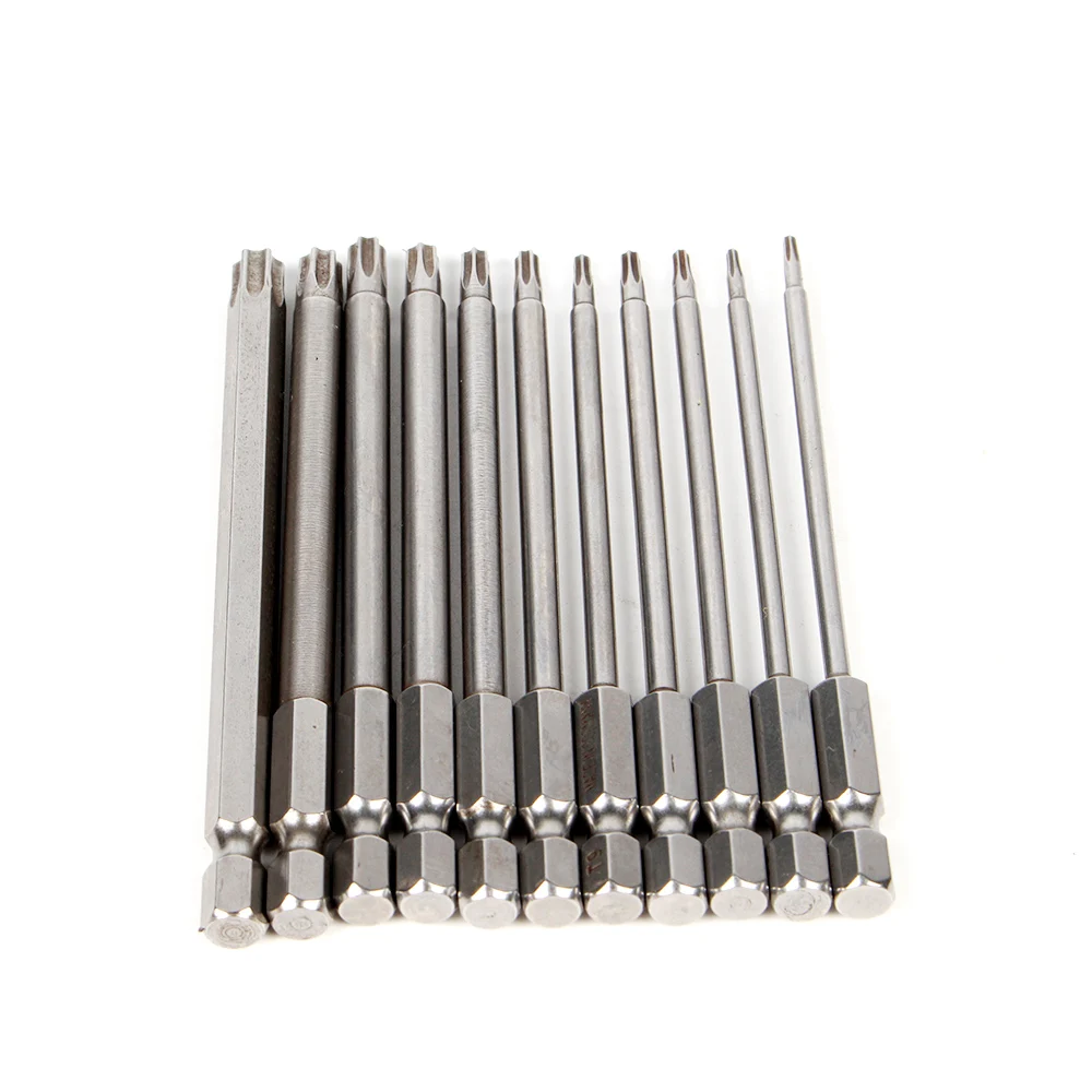 11pcs Hex Torx Head Drill Screwdriver Set Bits 100mm S2 Steel Screw Driver Screwdrivers Kit Magnetic Hand Tools
11pcs Hex Torx Head Drill Screwdriver Set Bits 100mm S2 Steel Screw Driver Screwdrivers Kit Magnetic Hand Tools