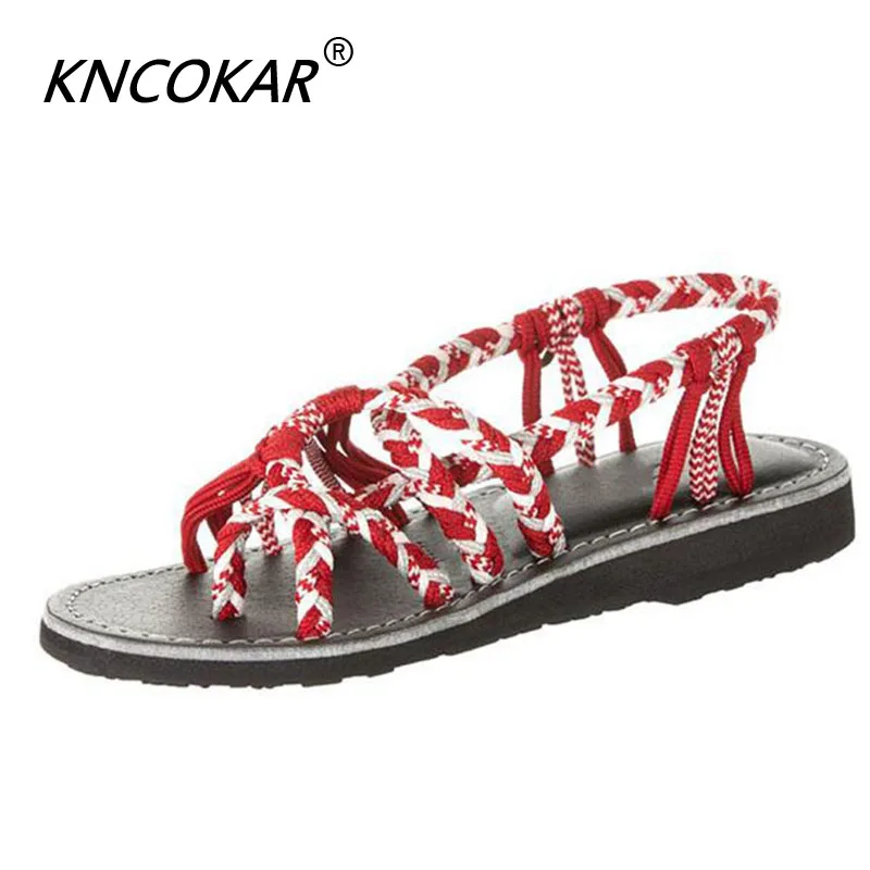 Сандалии KNCOKAR женские с узлом, модные пляжные босоножки на плоской подошве, Размеры 35-43
Сандалии KNCOKAR женские с узлом, модные пляжные босоножки на плоской подошве, Размеры 35-43