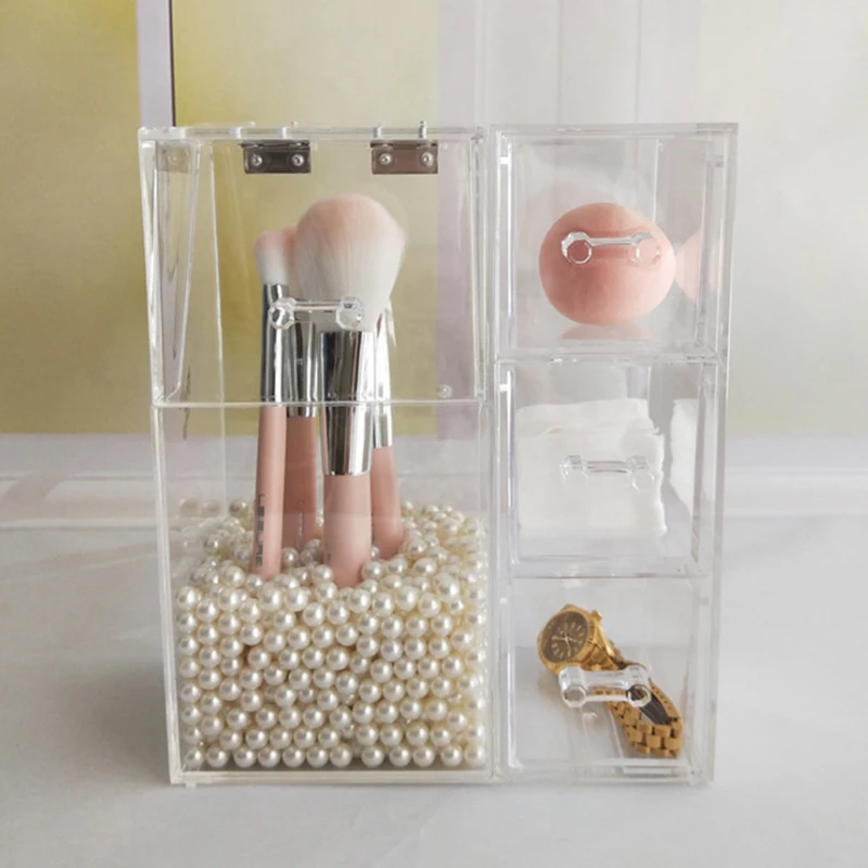 Mordoa Acrylic Makeup Brush Organizer with 3 Drawers Cotton Pads/Beauty Makeup Storage Jewelry Display Box Cosmetics Organizer
Mordoa Acrylic Makeup Brush Organizer with 3 Drawers Cotton Pads/Beauty Makeup Storage Jewelry Display Box Cosmetics Organizer